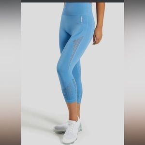 COPY - Gymshark Energy Seamless Crop Capri Legging Blue High Rise Size XS